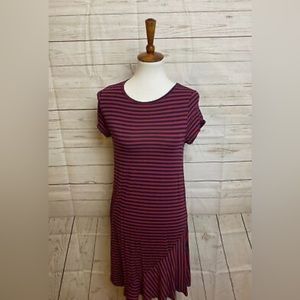 Wonder Nation Girls Red And Blue Stripe Dress
